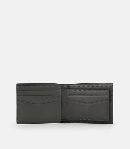 Leather Folding Wallet with Insert - Black