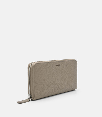 Leather Long Wallet - Taupe Tumble