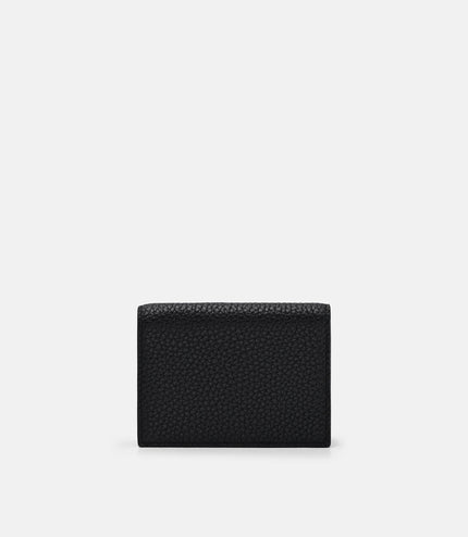 Tumbled Leather Bi-Fold Card Holder - Black Tumble