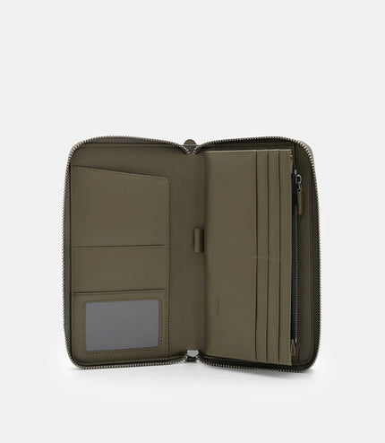 Leather Travel Organizer - Olive