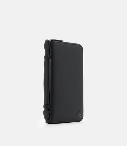 Leather Travel Organizer - Black Saffiano