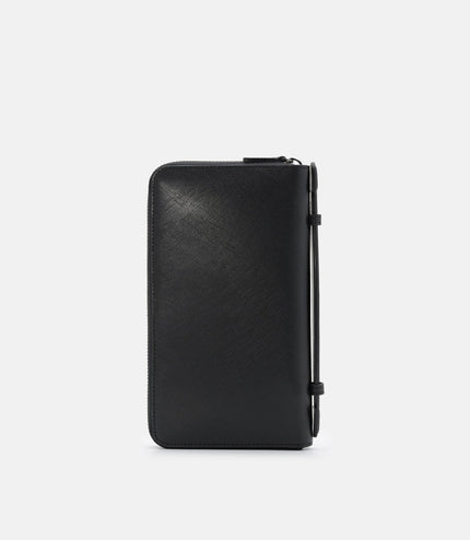 Leather Travel Organizer - Black Saffiano