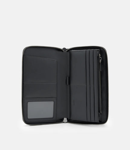 Leather Travel Organizer - Black Saffiano