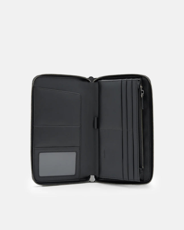 Leather Travel Organizer - Black Saffiano