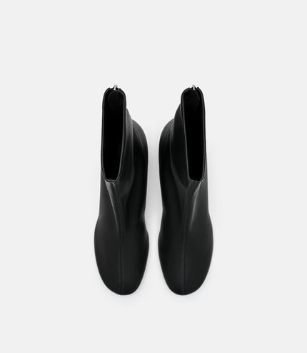 Brooke Leather Heel Boots - Black
