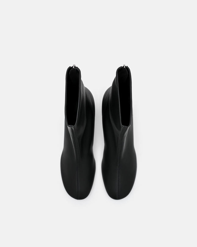 Brooke Leather Heel Boots - Black