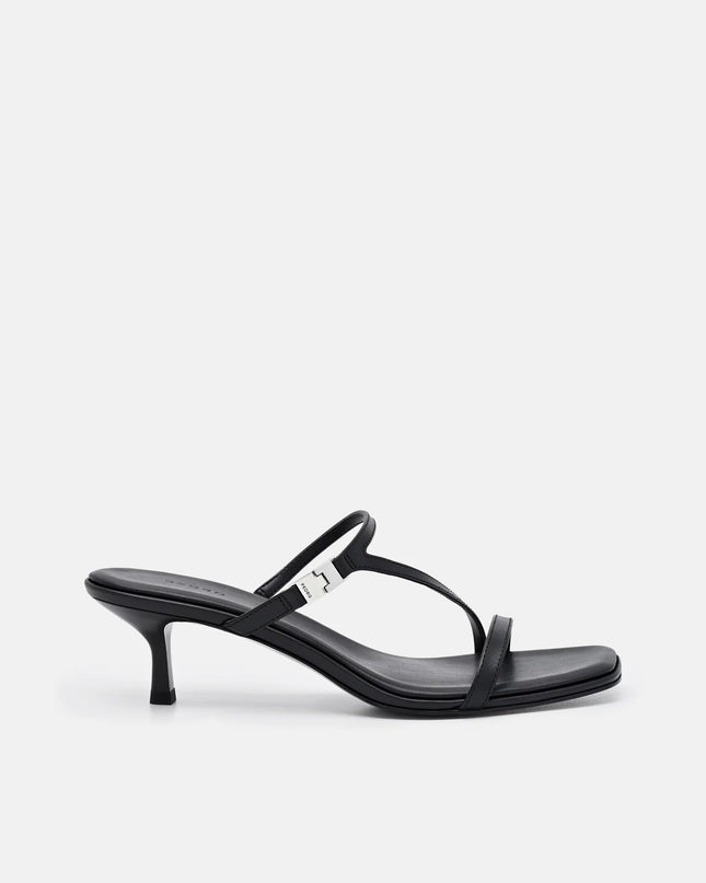 Jatte Leather Heel Sandals - Black