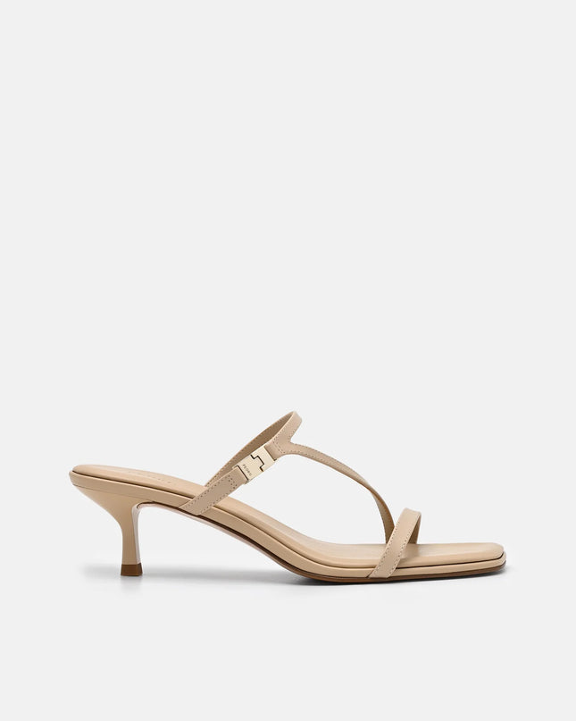 Jatte Leather Heel Sandals - Sand