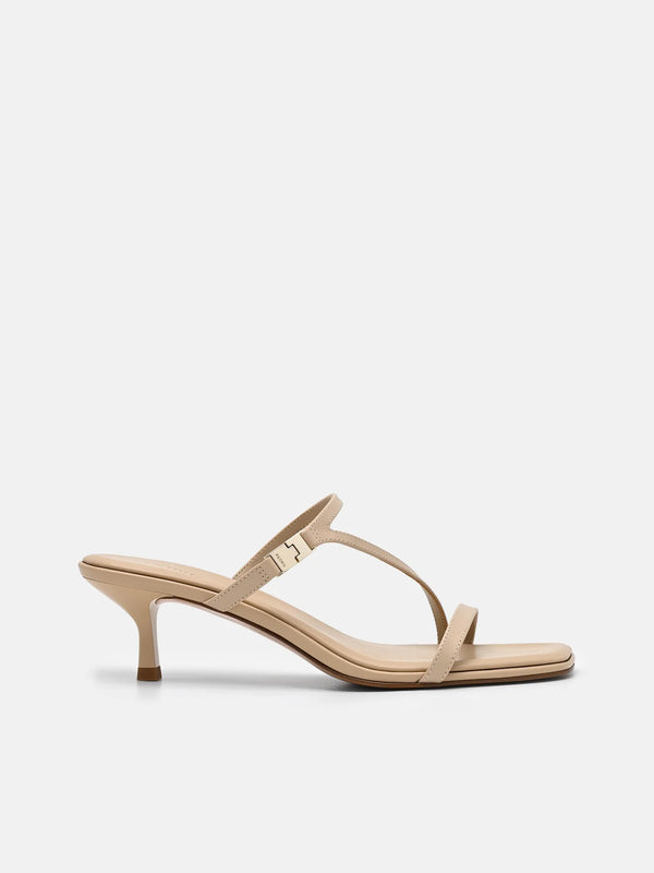 Jatte Leather Heel Sandals - Sand