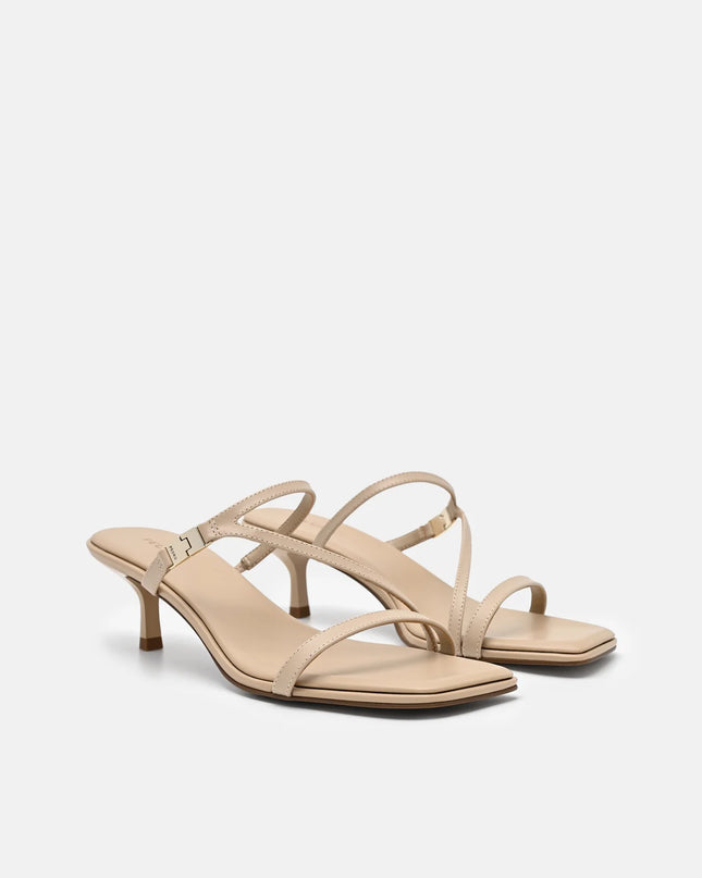 Jatte Leather Heel Sandals - Sand