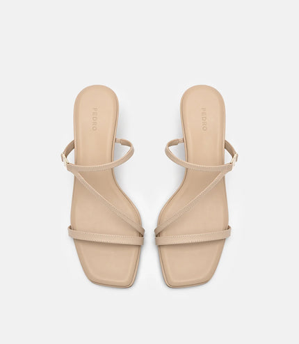 Jatte Leather Heel Sandals - Sand
