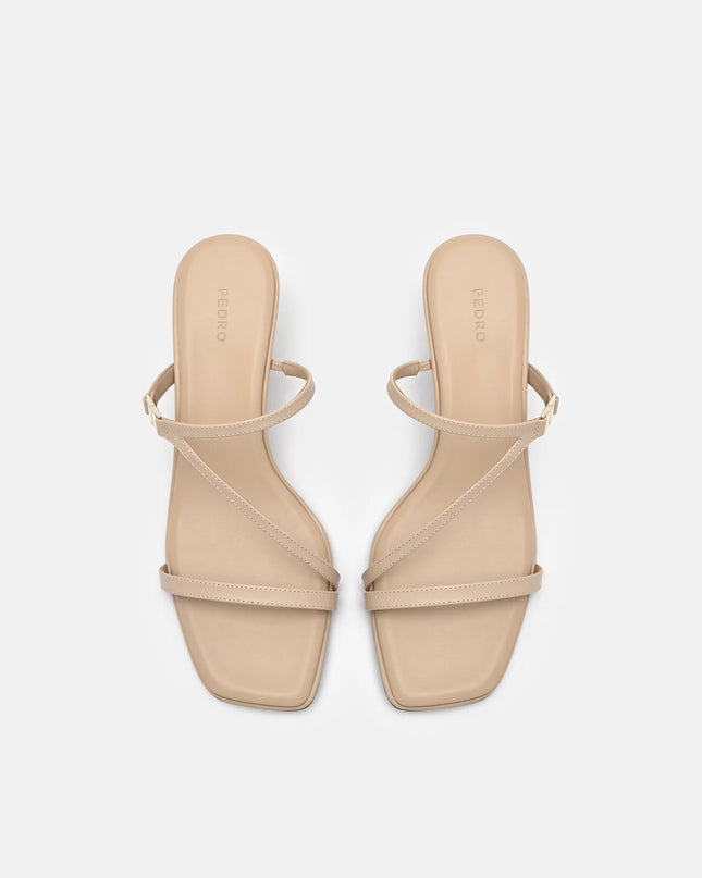Jatte Leather Heel Sandals - Sand