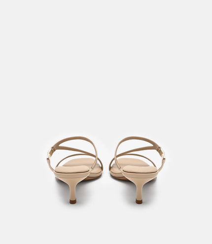Jatte Leather Heel Sandals - Sand