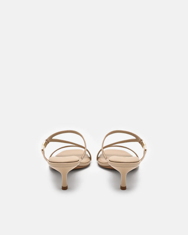 Jatte Leather Heel Sandals - Sand