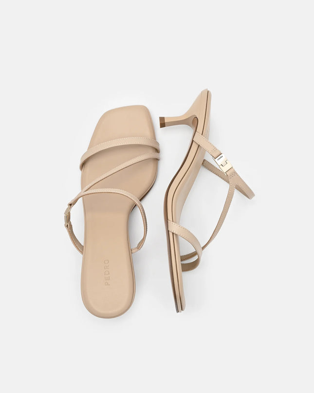 Jatte Leather Heel Sandals - Sand