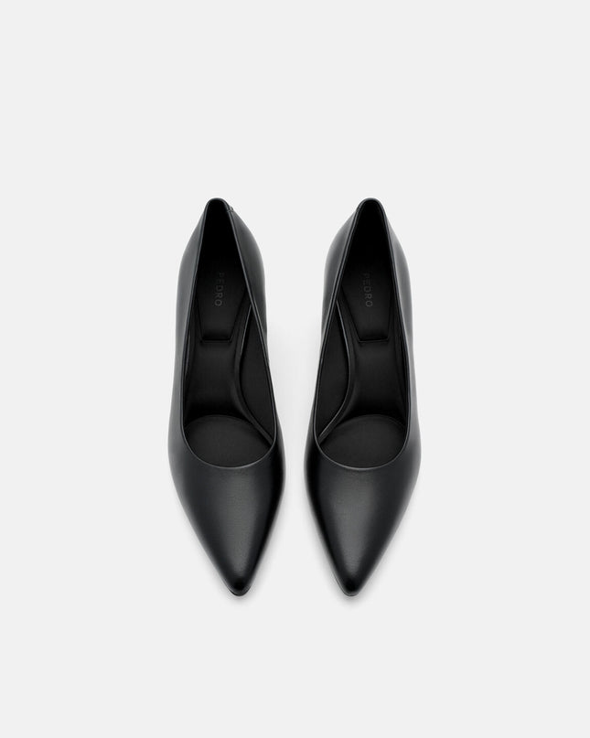 Quinn Leather Heel Pumps - Black