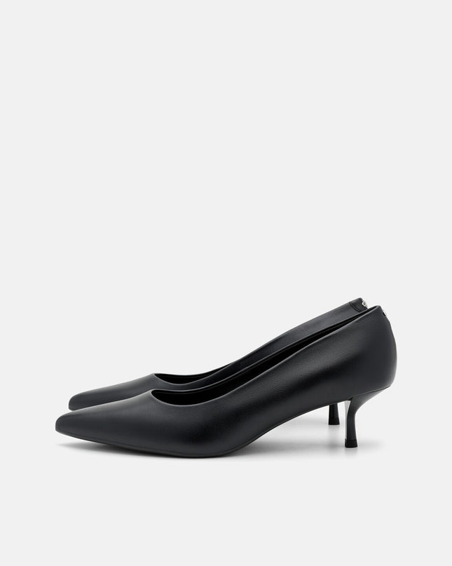 Quinn Leather Heel Pumps - Black