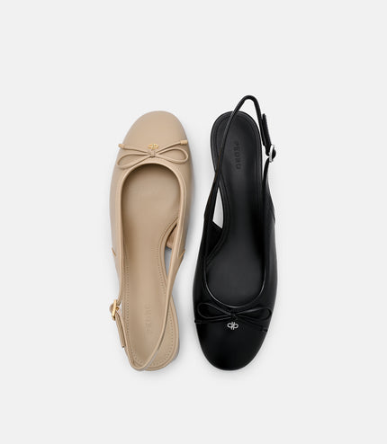 Anna Leather Mary Jane Pumps - Black