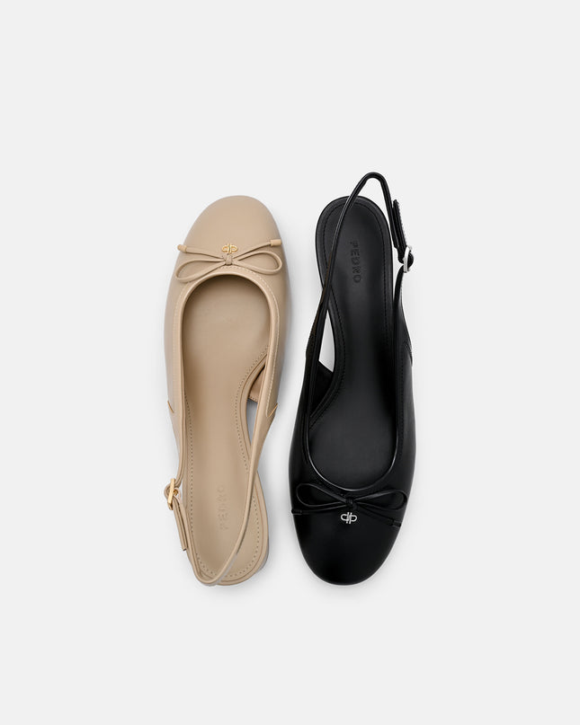 Anna Leather Mary Jane Pumps - Black