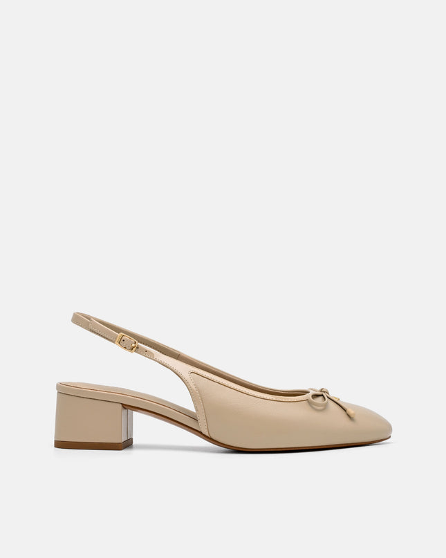 Anna Leather Mary Jane Pumps - Sand