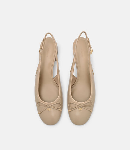 Anna Leather Mary Jane Pumps - Sand