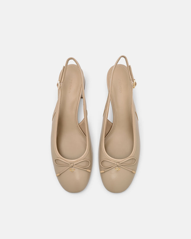 Anna Leather Mary Jane Pumps - Sand