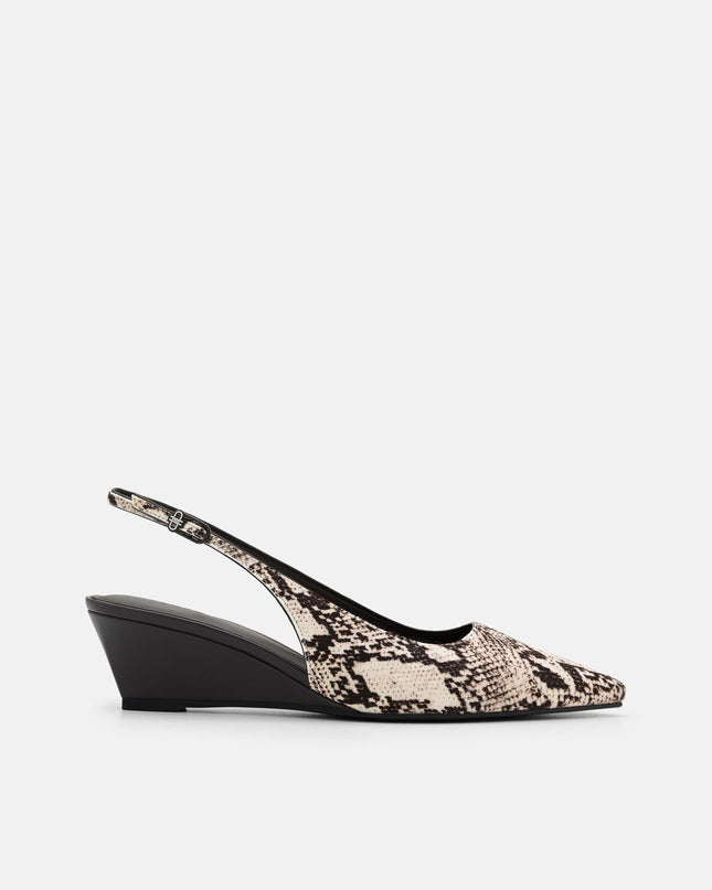 Adena Leather Wedge Slingback Pumps - Multi