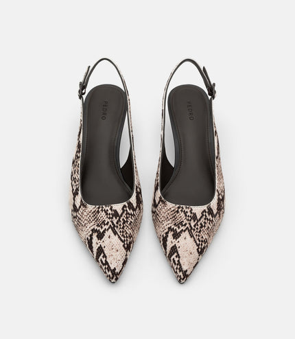 Adena Leather Wedge Slingback Pumps - Multi