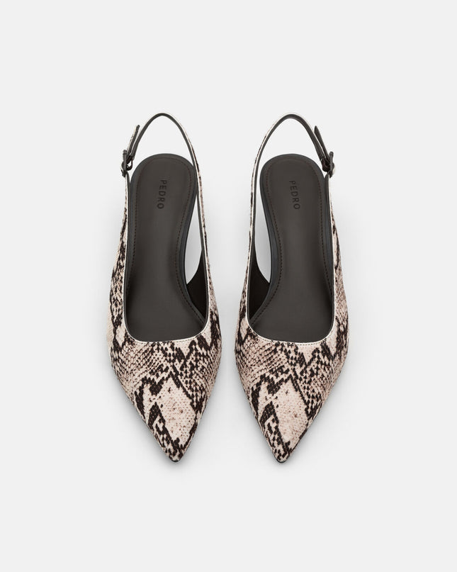 Adena Leather Wedge Slingback Pumps - Multi