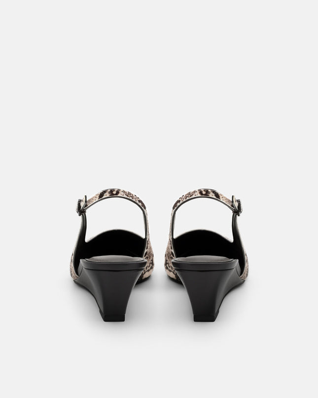 Adena Leather Wedge Slingback Pumps - Multi