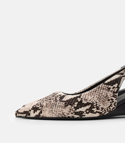 Adena Leather Wedge Slingback Pumps - Multi