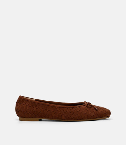 Anna Ballerina Flats - Mahogany