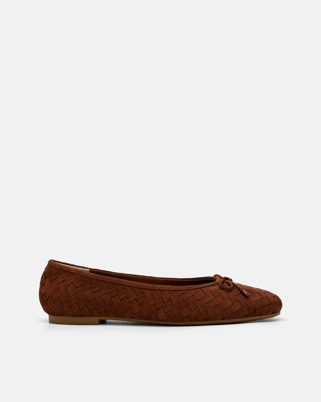 Anna Ballerina Flats - Mahogany