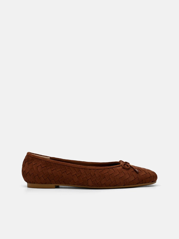 Anna Ballerina Flats - Mahogany