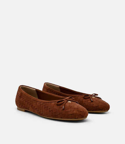 Anna Ballerina Flats - Mahogany