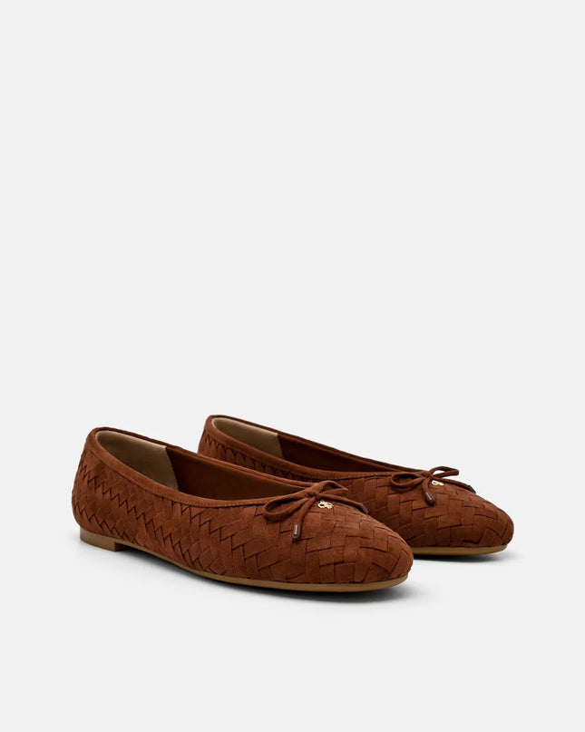 Anna Ballerina Flats - Mahogany
