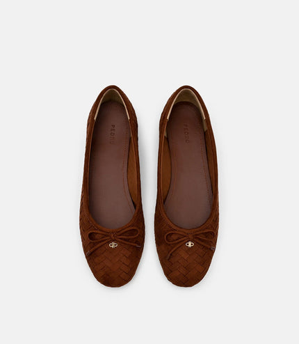 Anna Ballerina Flats - Mahogany
