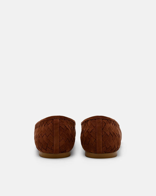 Anna Ballerina Flats - Mahogany