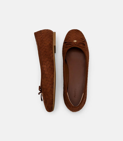 Anna Ballerina Flats - Mahogany
