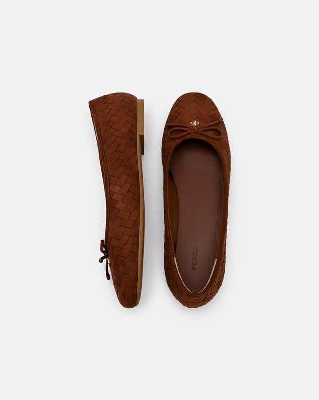 Anna Ballerina Flats - Mahogany