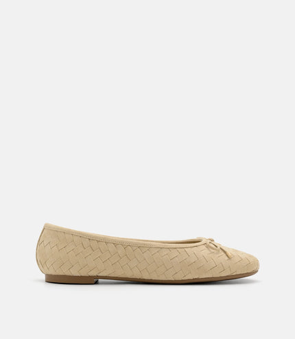 Anna Ballerina Flats - Sand Weave