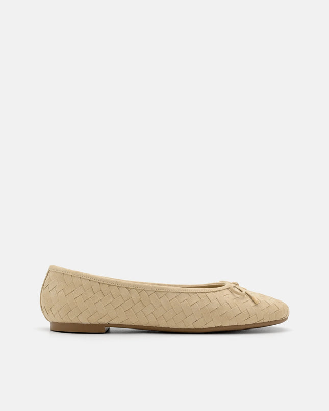 Anna Ballerina Flats - Sand Weave