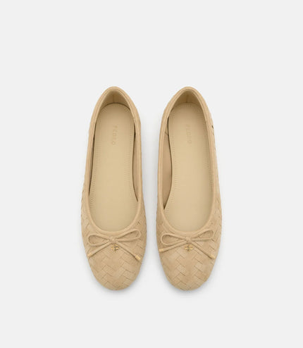 Anna Ballerina Flats - Sand Weave