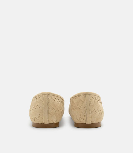 Anna Ballerina Flats - Sand Weave