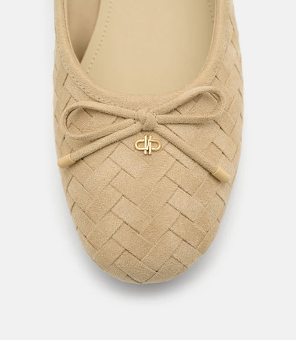 Anna Ballerina Flats - Sand Weave