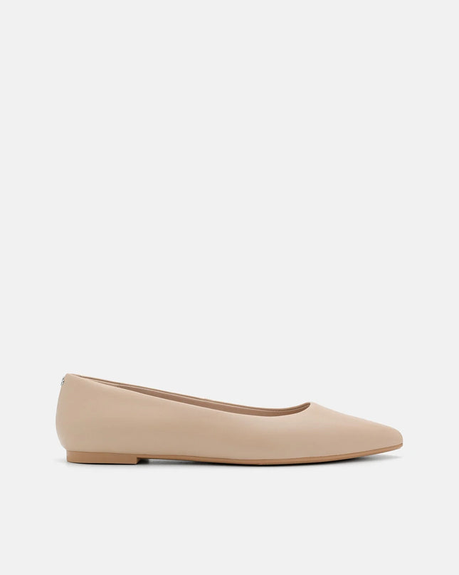 Quinn Leather Flats - Nude