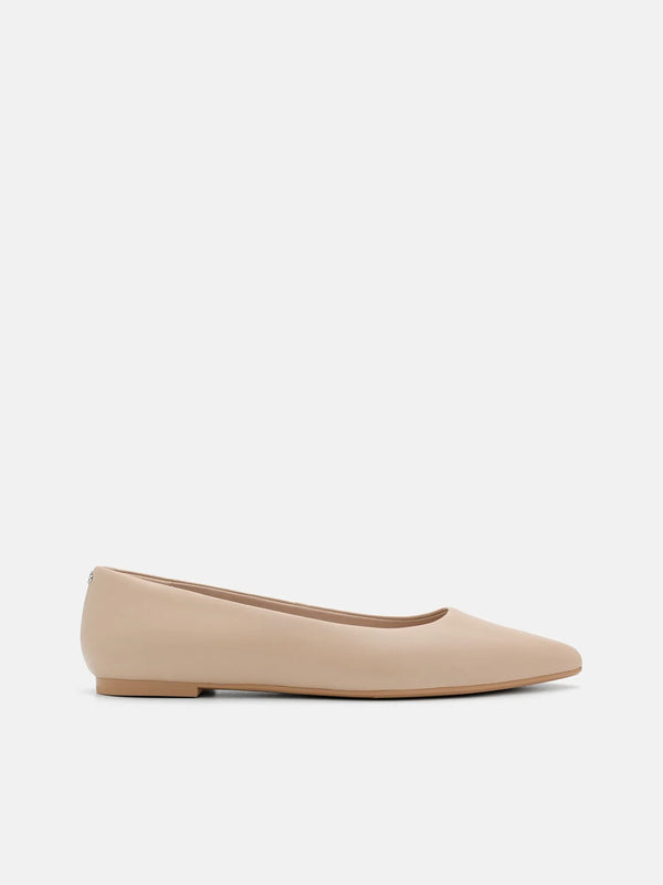 Quinn Leather Flats - Nude