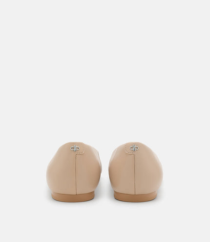 Quinn Leather Flats - Nude