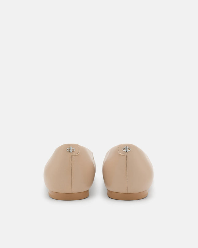 Quinn Leather Flats - Nude