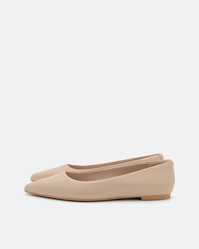 Quinn Leather Flats - Nude